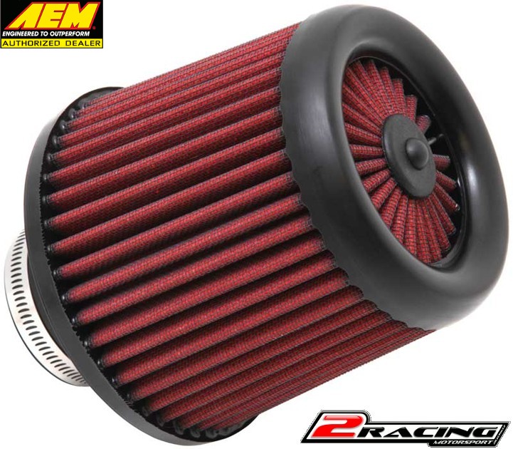 AEM uni sportovní vzduchový filtr vstup 63 mm, výška 127 mm 21-201D-XK