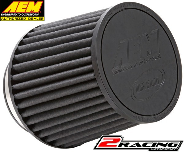 AEM uni sportovní vzduchový filtr vstup 89 mm, výška 127 mm Brute Force 21-204BF
