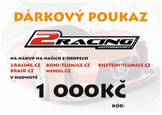 Dárkový poukaz na dárky v hodnotě - 1000Kč -2Racing