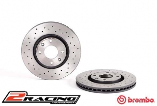 Přední brzdový kotouč Opel Peugeot děrovaný chlazený Brembo Xtraline 09.8760.1X