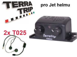 Akční set Clubman Terratrip centrála a 2 komunikace do otevřené helmy