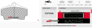 Závodní destičky DS1.11 Ferodo racing FCP1308W