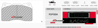 Závodní destičky DS1.11 Ferodo racing FCP1334W
