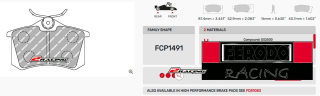 Závodní destičky DS1.11 Ferodo racing FCP1491W