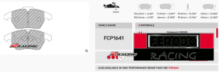 Závodní destičky DS1.11 Ferodo racing FCP1641W