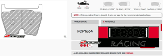 Závodní destičky DS1.11 Ferodo racing FCP1664W