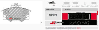 Závodní destičky DS1.11 Ferodo racing FCP370W