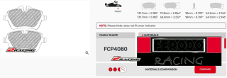 Závodní destičky DS1.11 Ferodo racing FCP4080W