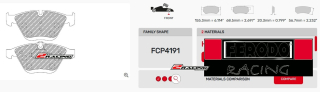 Závodní destičky DS1.11 Ferodo racing FCP4191W