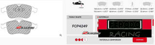 Závodní destičky DS1.11 Ferodo racing FCP4249W