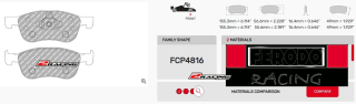 Závodní destičky DS1.11 Ferodo racing FCP4816W