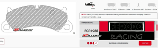 Závodní destičky DS1.11 Ferodo racing FCP4955W