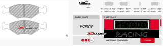 Závodní destičky DS1.11 Ferodo racing FCP519W