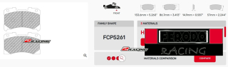 Závodní destičky DS1.11 Ferodo racing FCP5261W