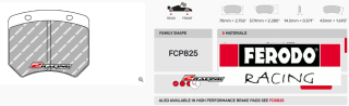 Závodní destičky DS1.11 Ferodo racing FCP825W