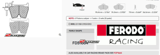 Sportovní destičky DS Performance Ferodo FDS1664