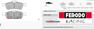 Sportovní destičky DS Performance Ferodo FDS1676