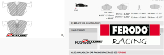 Sportovní destičky DS Performance Ferodo FDS1808