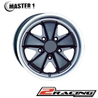 Alu disk Master 1 6x15" Porsche Oldtimer matný černý leštěný 101067